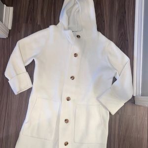 long knit sweater with pockets